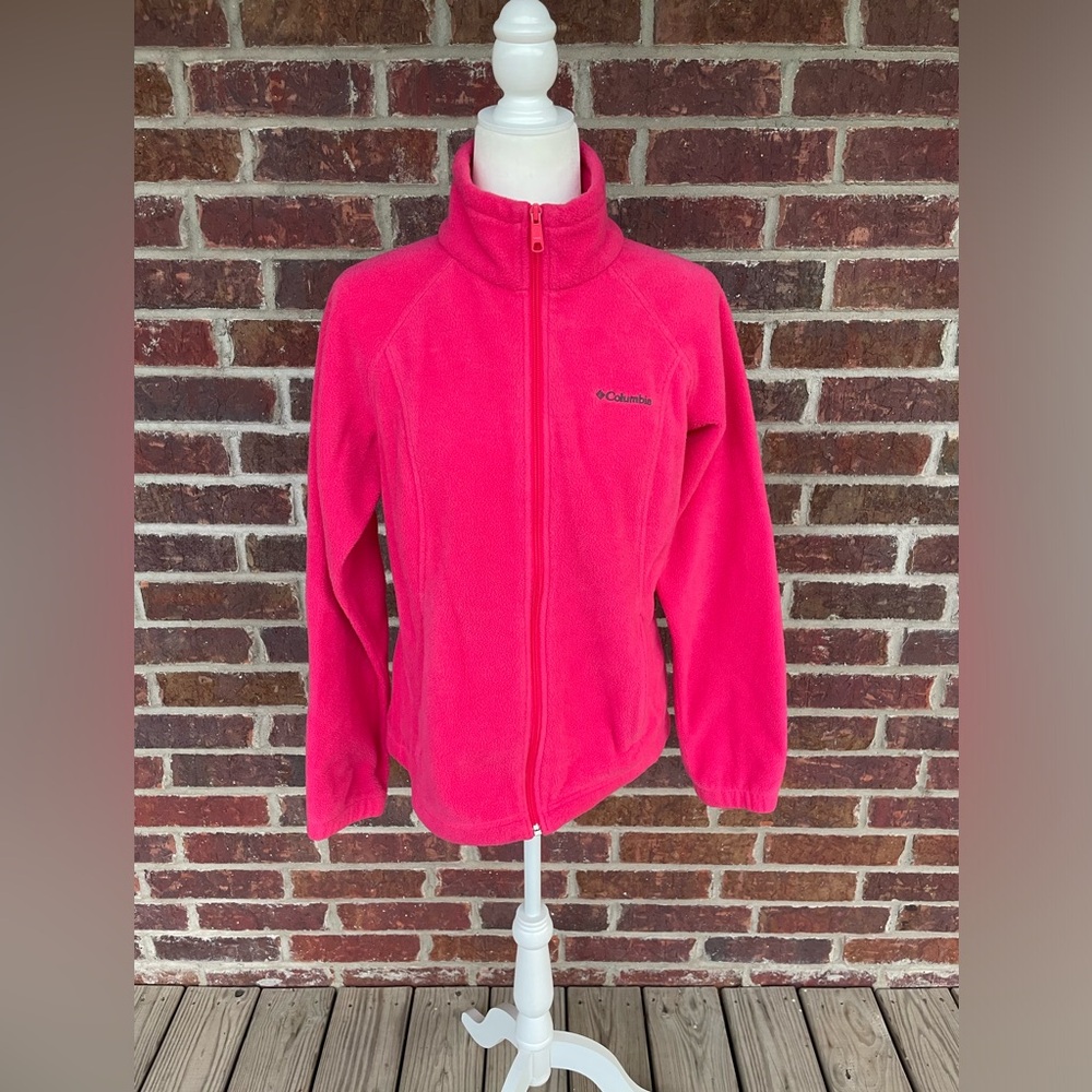 Women’s Columbia Pretty Pink Full Zip Fleece Jacket Size Medium